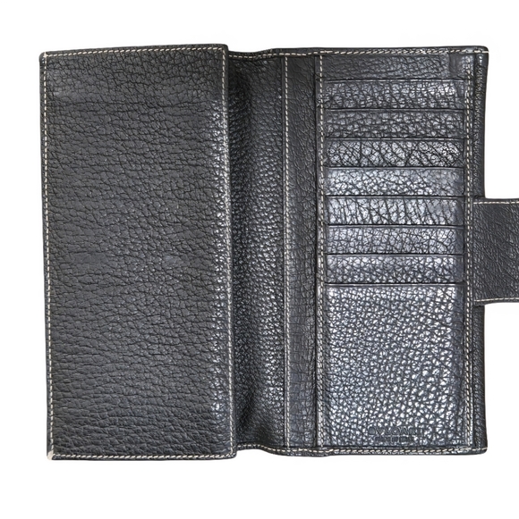 Bvlgari Long Black Textured Leather Wallet+COA-EUC - Picture 8 of 11